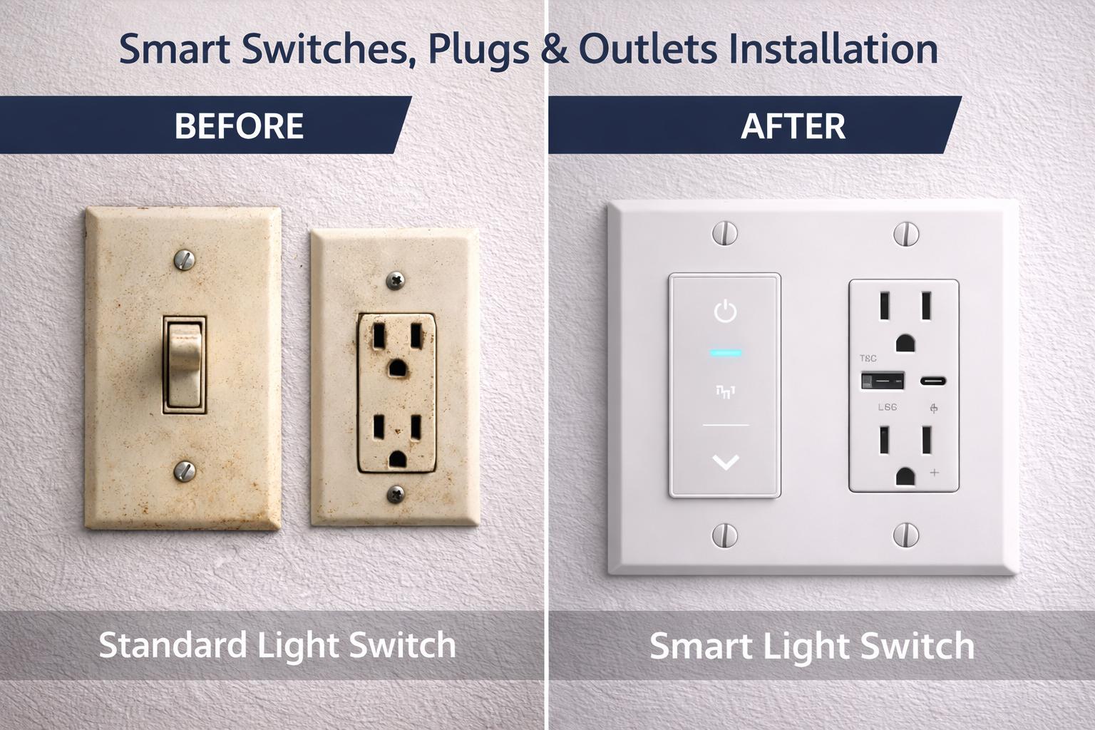 Smart Switches, Plugs & Outlets Installation