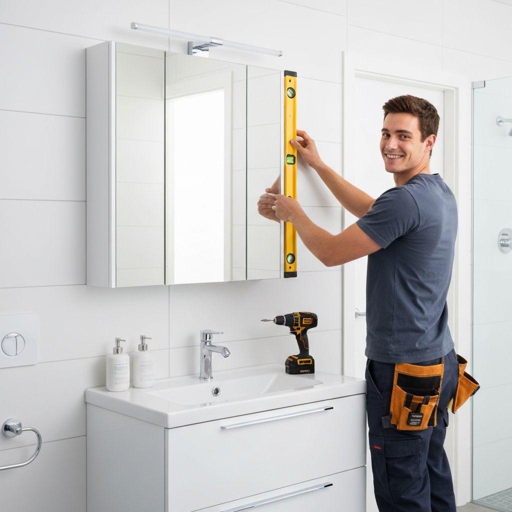 Bathroom Storage Installation