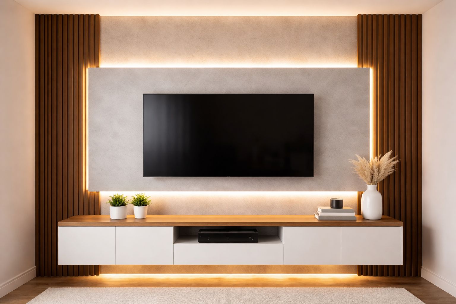 Custom TV Accent Wall Installation