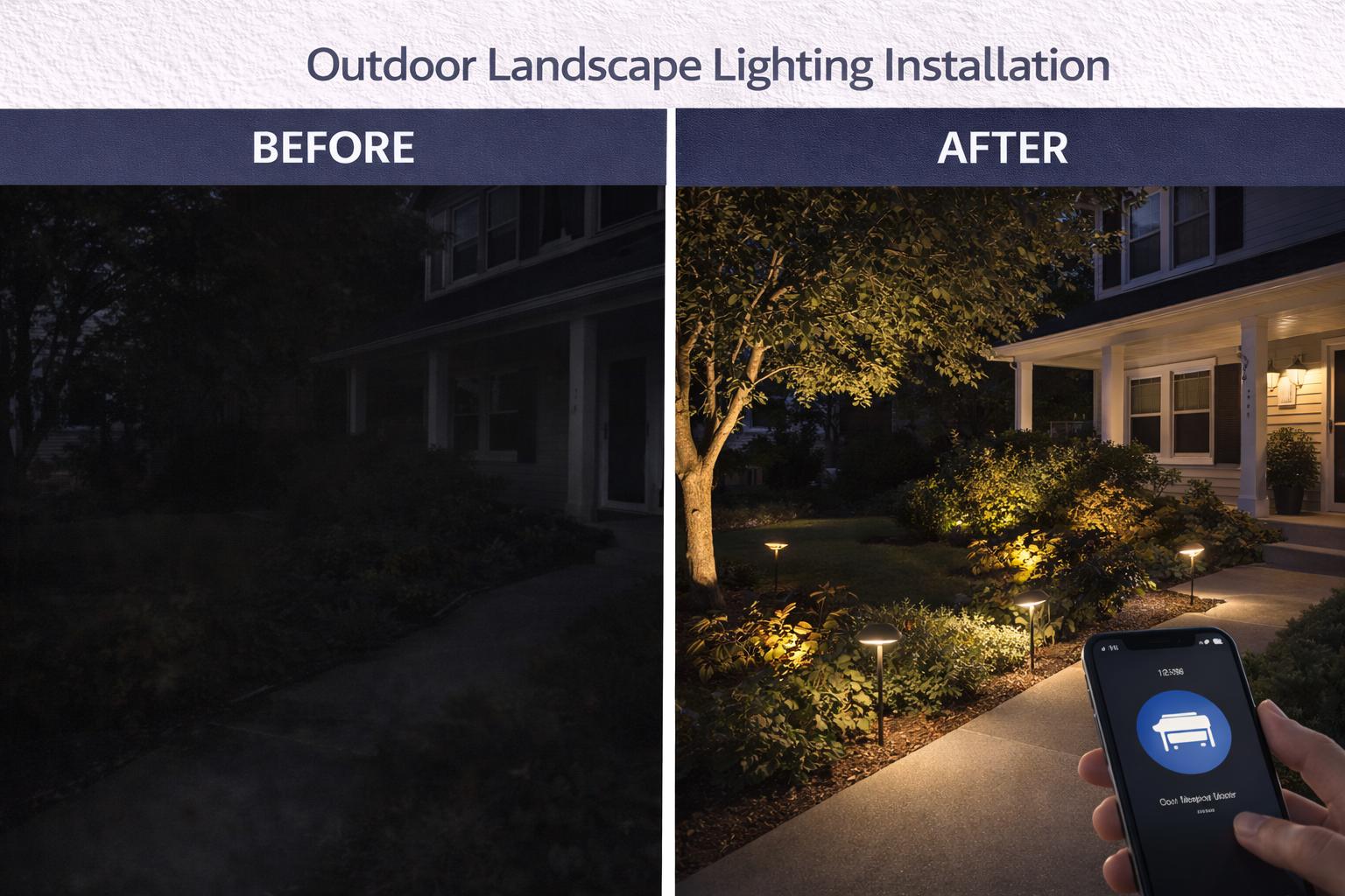 Outdoor Landscape Lighting Installation